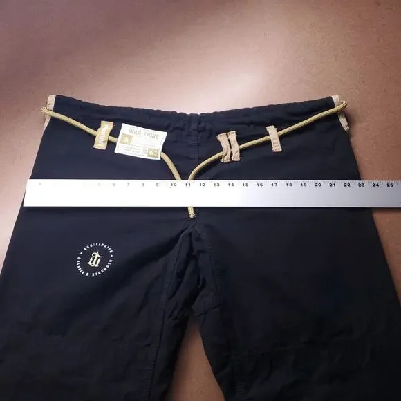 War Tribe Equilibrium Premium Jiu Jitsu Gi Pants Women W3 Black Gold Martial Art - Picture 9 of 11